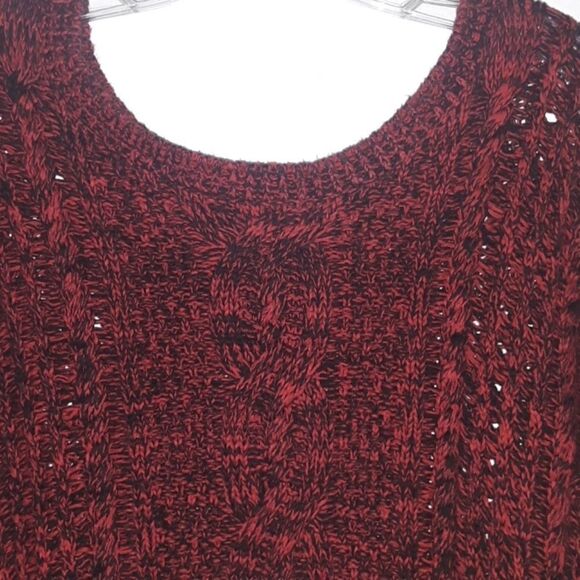 Express Chunky Knit Red Sweater Top Size Medium - Picture 3 of 8